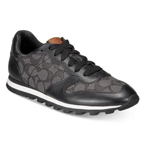 Brand New Coach Women's Leather Signature Jogger Sneakers, Black, Size: 7M Beautiful, Stylish ...