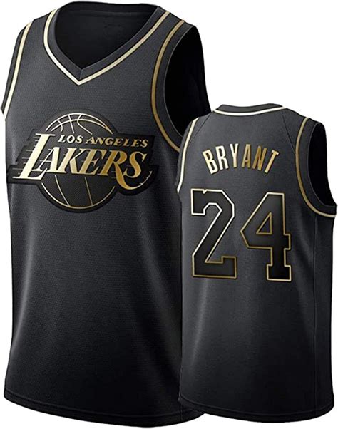 # 24 Kobe Black Gold Basketball Jersey,Unisex Sleeveless Sports Vest Shirt. : Amazon.co.uk: Fashion