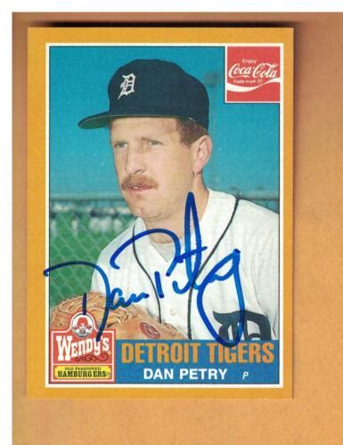 Dan Petry AUTOGRAPHED 1985 TOPPS WENDY'S BASEBALL CARD SIGNED DETROIT TIGERS | eBay