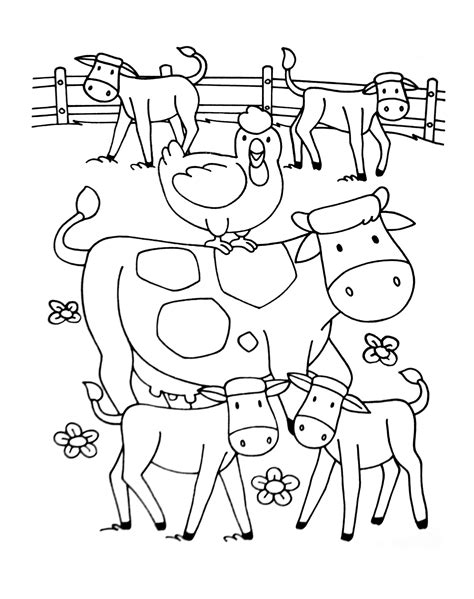 Farmhouse coloring page for kids - Farm Coloring Pages for Kids