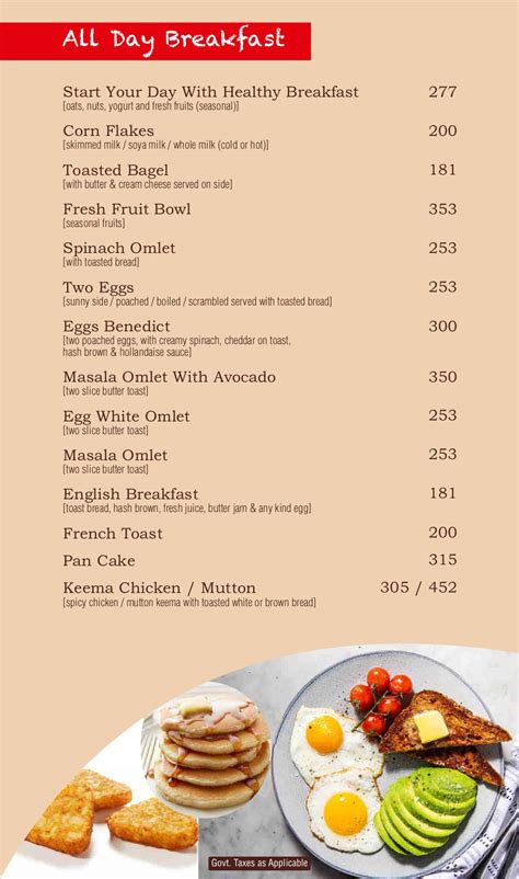 Menu | The Library Cafe