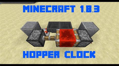 How To Build A Hopper Clock In Minecraft 1.8.3 - YouTube