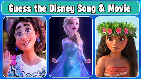 Guess the Disney Song & Movie Quiz 2022 (includes Encanto)! in 2022 | Disney songs, Movie quiz ...