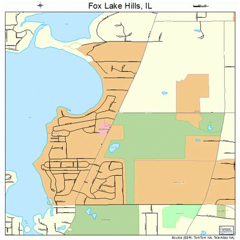 Fox Lake Hills Illinois Street Map 1727455