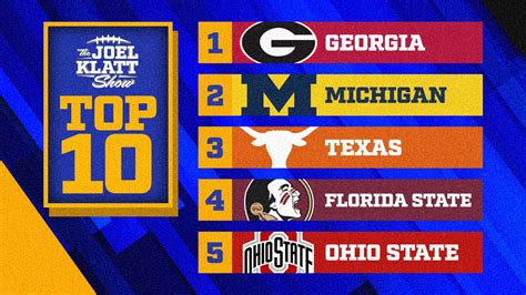 2023 college football top 10 rankings: Joel Klatt's top 10 teams after ...