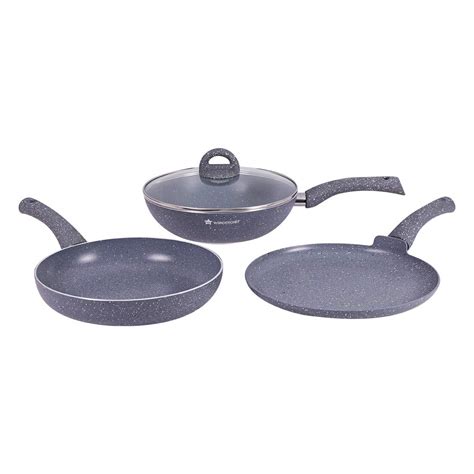 Wonderchef Granite Cookware 3 piece Set with 26cm Dosa Tawa - Creative369 Solutions