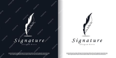 Premium Vector | Signature logo design with creative concept style premium vector