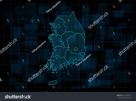 Hud Map South Korea Provinces Cyberpunk Stock Vector (Royalty Free) 1741692212 | Shutterstock