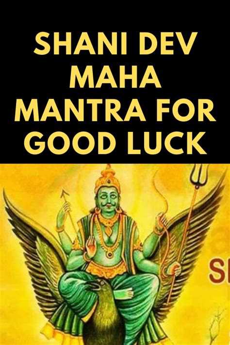 Shani Dev Maha Mantra for Good Luck in 2020 | Shani dev, Mantras, Lord ...