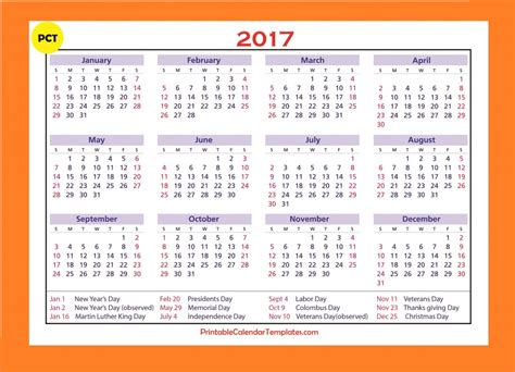 Free Printable calendar 2017 | Printable Calendar Templates