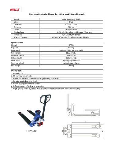 Adaptor External Pallet Weighing Scale, For Industrial, Capacity: 2 Ton at best price in Ahmedabad