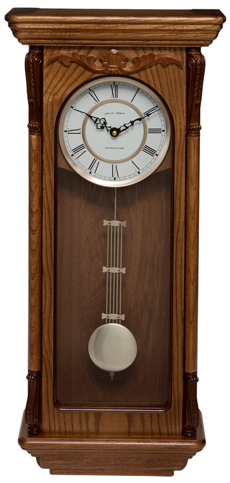 OAK COLOURED SOLID WOOD PENDULUM WALL CLOCK WESTMINSTER CHIMES FOX AND SIMPSON | eBay