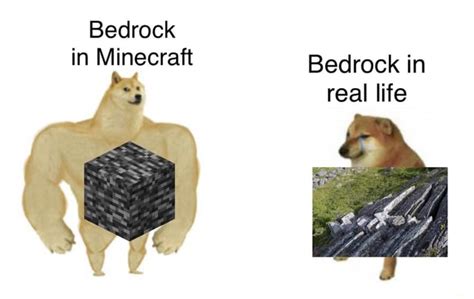 Bedrock in Minecraft Bedrock in real life - iFunny