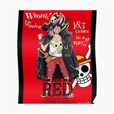 "one piece film red poster" Poster for Sale by mosesmade | Redbubble