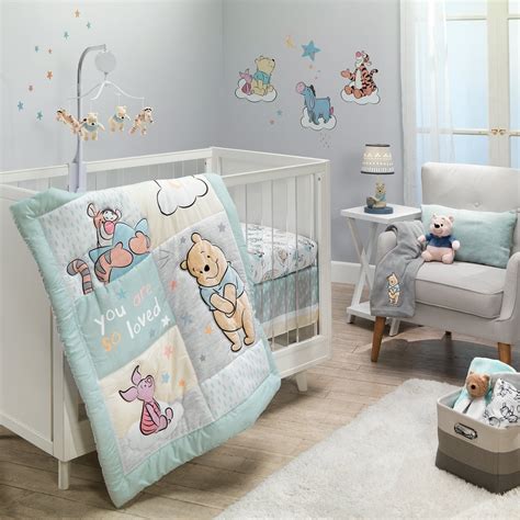 Lambs & Ivy Disney Baby Winnie the Pooh Hugs 3-Piece Nursery Crib Bedding Set - Walmart.com ...