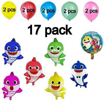 Baby Shark Balloons / Latex Balloons Party Decor Foil Balloons Birthday ...