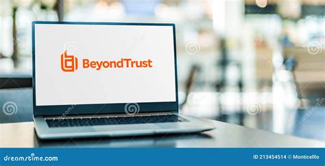 Laptop Computer Displaying Logo of BeyondTrust Editorial Stock Image ...