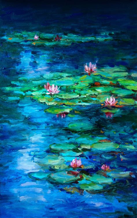 Water Lilies by jingyuzhang | Water lilies painting, Lily painting ...