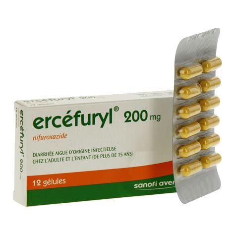 Ercefuryl 200 mg boîte de 12 gélules Sanofi Aventis (médicament conseil) - Pharmacie en ligne ...