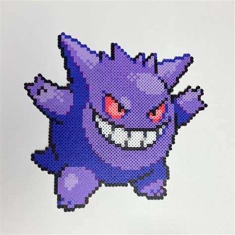 Pokémon Gengar Perler Bead Art - Etsy | Perler bead art, Perler beads ...