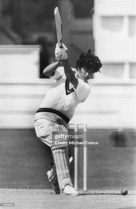 West Indian cricketer Larry Gomes batting at the wicket during a ...