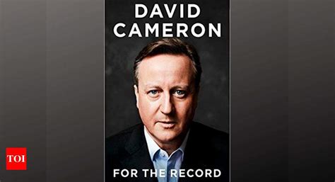 David Cameron to soon start promoting his memoir - Times of India