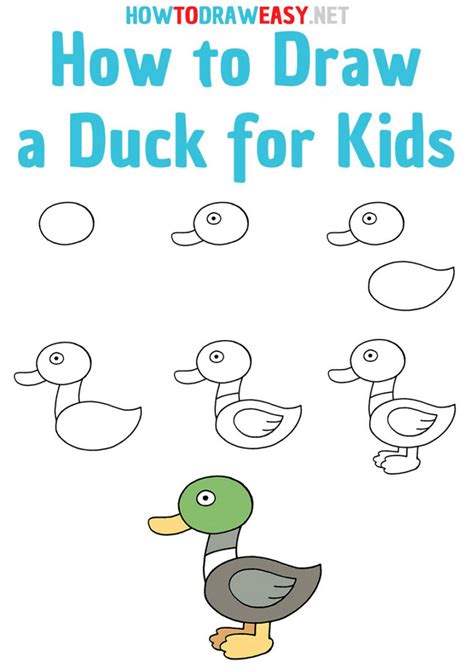 How to Draw a Duck for Kids - How to Draw Easy