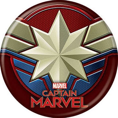 Marvel Captain Marvel Chest Symbol Logo Licensed 1.25 Inch Button 87304 - Walmart.com