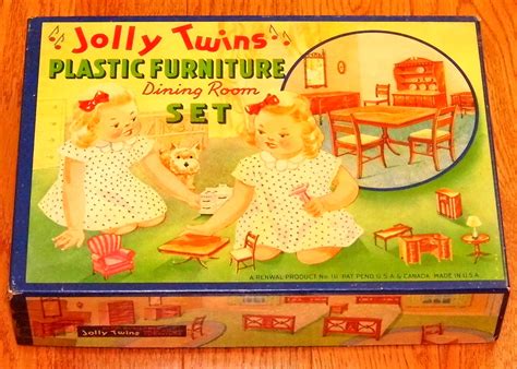 Vintage Jolly Twins Plastic Dollhouse Furniture Dining Roo… | Flickr