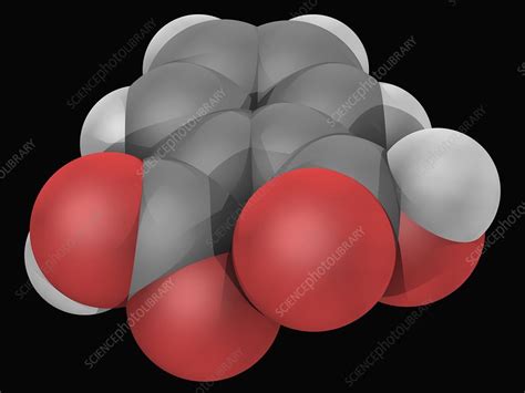 Phthalic acid molecule - Stock Image - F004/8671 - Science Photo Library