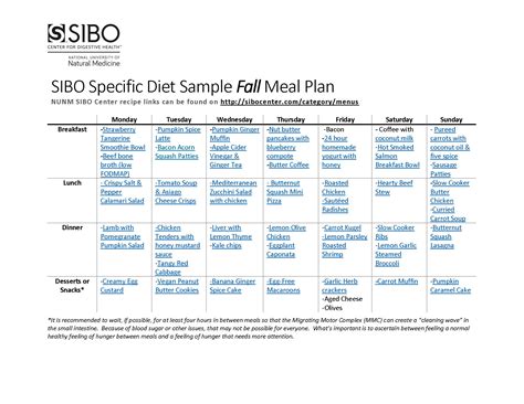 SIBO Specific Diet Meal Plan - SIBO Center