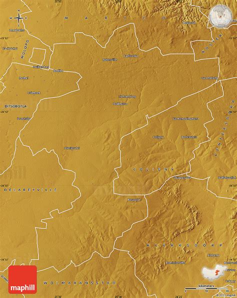 Physical Map of LICHTENBURG