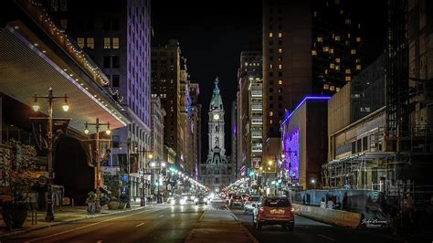 Philly at night Photograph by John Loreaux - Fine Art America