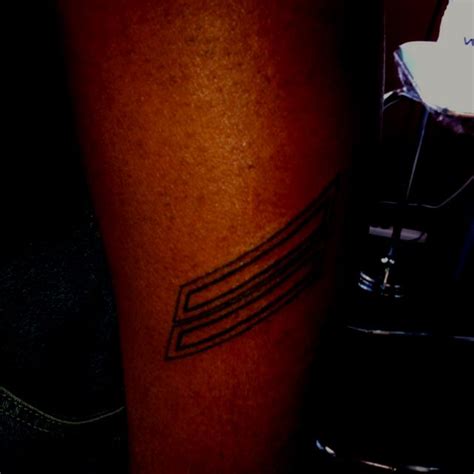 My first tattoo. My U.S. ARMY Service Stripes for the (6 of the 8 ...