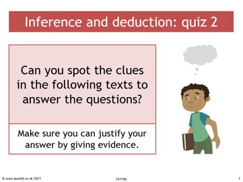 Inference and deduction: quiz 2 | Comprehension | KS2 | Teachit