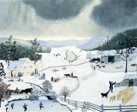 Winter - Grandma Moses - WikiArt.org - encyclopedia of visual arts