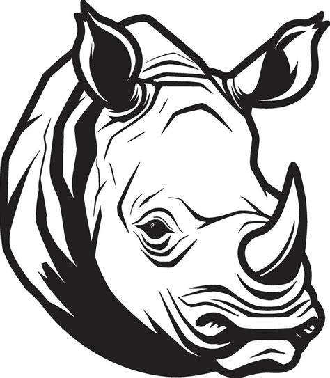 Rhino Horn Emblem Design Powerful Rhino Logo Silhouette 32636234 Vector ...