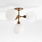 Bouldin Brass Flush Mount Light + Reviews | Crate & Barrel