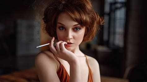 HD wallpaper: cigarettes, women, model, portrait, Georgy Chernyadyev, Olya Pushkina | Wallpaper ...