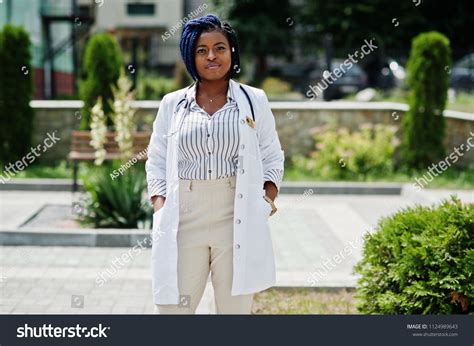 Stylish African American Doctor Stethoscope Lab Stock Photo 1124989643 | Shutterstock