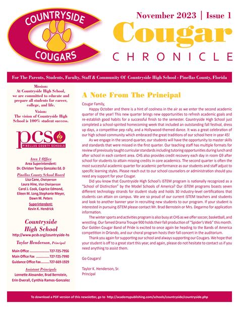 Countryside High School Newsletter by Academy Publishing, Inc. - Issuu