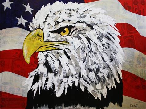 American Eagle Original Art American Flag Art Painting Home - Etsy France | Eagle painting ...