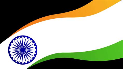 India Flag with modren india flag colors with elements on black ...