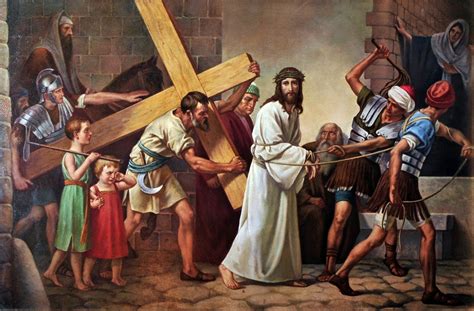 Jesus Christ and Christian Pictures: Simon Helps Jesus Carry the Cross