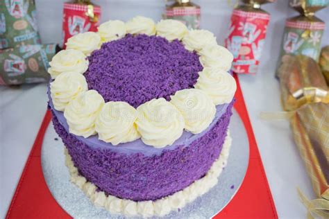 Purple Yam cake stock image. Image of cakes, display - 87776955