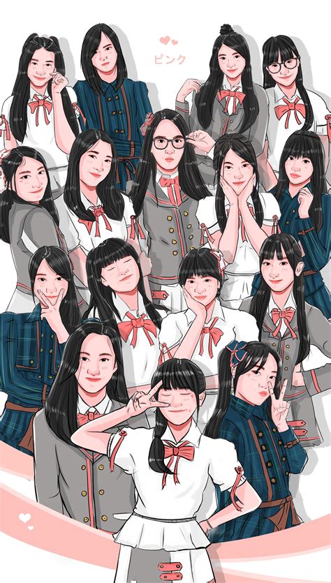 JKT48 Team T | Gadis animasi, Lukisan wajah, Ilustrasi