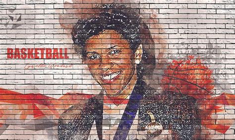 Basketball Player Lynette Woodard Wall Colorful Digital Art by Keagan Arcelina | Fine Art America