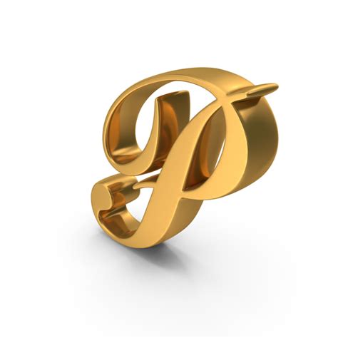 Gold Cursive Capital Letter P PNG Images & PSDs for Download ...