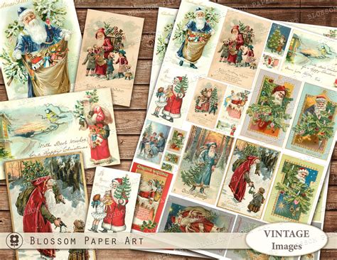 CHRISTMAS Cards Printable Vintage Christmas Images Vintage - Etsy