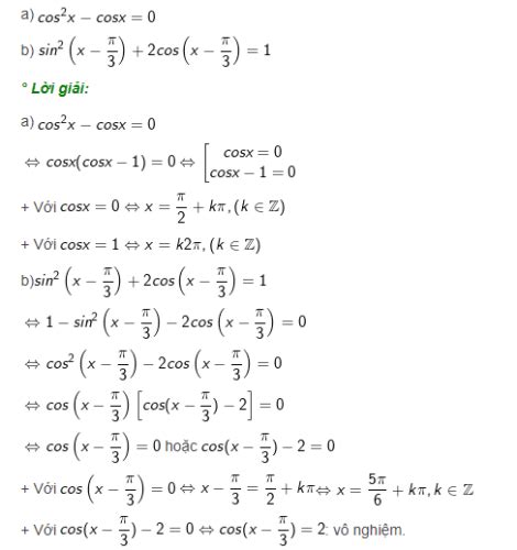 Phương Trình Cos: Hướng Dẫn Giải Toán Lượng Giác Chi Tiết và Ứng Dụng